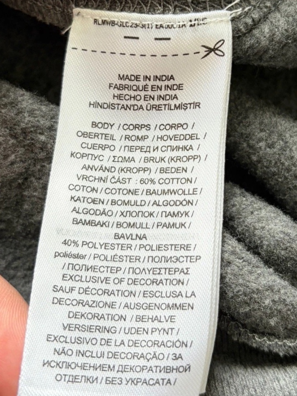 POLO RALPH LAUREN Sweatshirt Girls Youth Medium 8/10 Gray Patch Logo Pullover - Picture 6 of 11